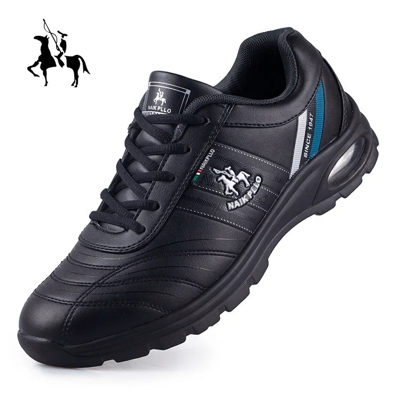 New Men Shoes Outdoor Leather Casual Sneakers Men Fashion Sports Running Tennis Large Size Shoes For Men