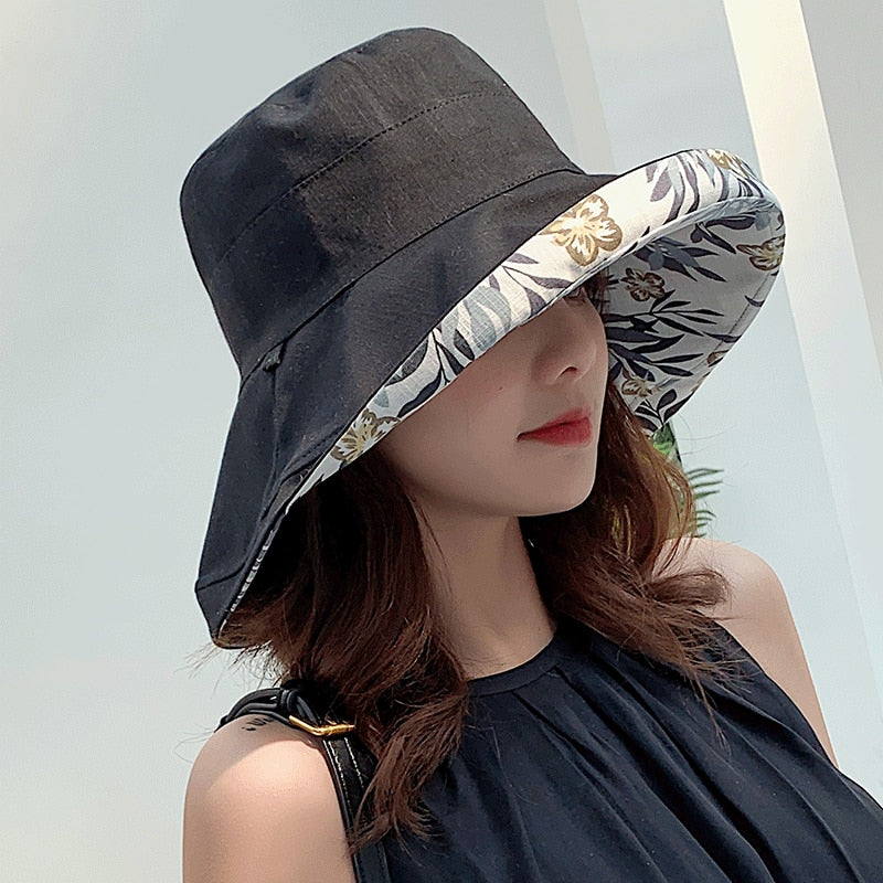 Women's Hat | Bucket Hat Panamanian Women | Four Seasons Fisherman Hat | Big Brim Hat | Double-Sided Fisherman Hat | Sun Visor Sunhat