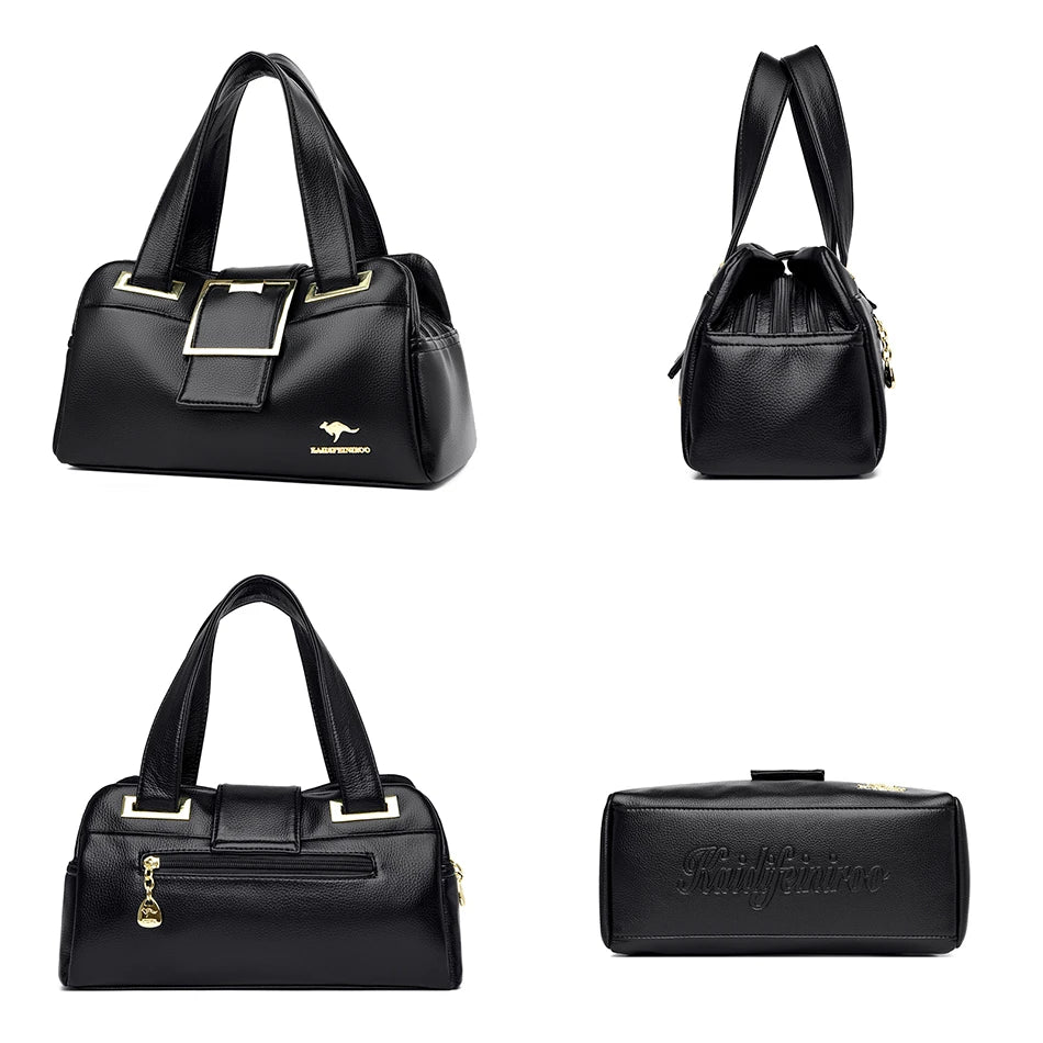 Multi Layered Women's Premium Leather Handbags Luxury Designer Bags