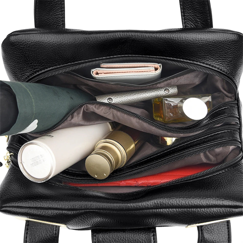 Multi Layered Women's Premium Leather Handbags Luxury Designer Bags