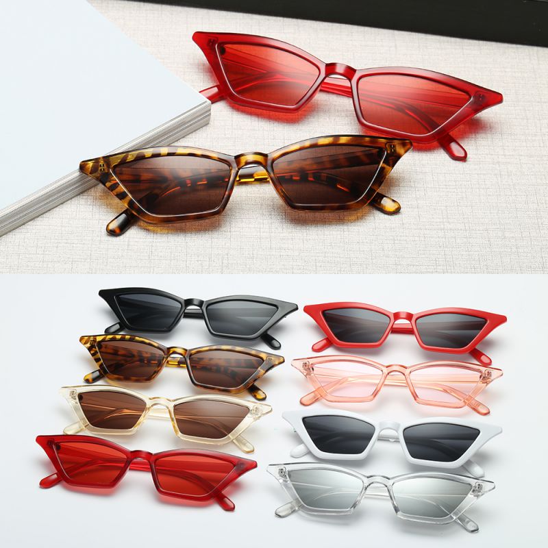 Cat Eye Sun Glasses Small Frame UV400 Sun Shades Fashion Women Vintage Glasses Street Eyewear Luxury Trending Sunglasses