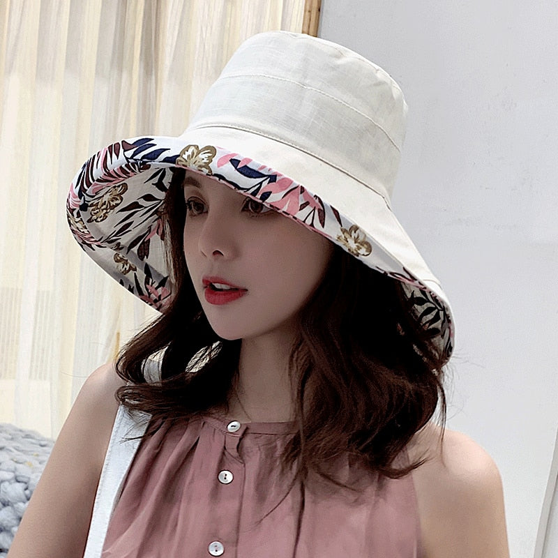 Women's Hat | Bucket Hat Panamanian Women | Four Seasons Fisherman Hat | Big Brim Hat | Double-Sided Fisherman Hat | Sun Visor Sunhat