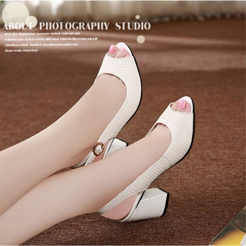 GKTINOO 2023 Summer shoes Woman open toe Women genuine leather High designer platform Heel sandals Casual platform Sandals Women Sandals