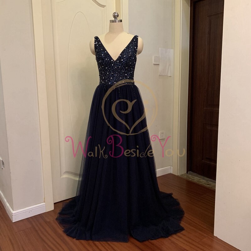 Beading Prom cocktail Dresses 2023 Plus Size Pink High Split Tulle Sweep Train Sleeveless Evening Gown A-line Lace Up Backless Vestido De