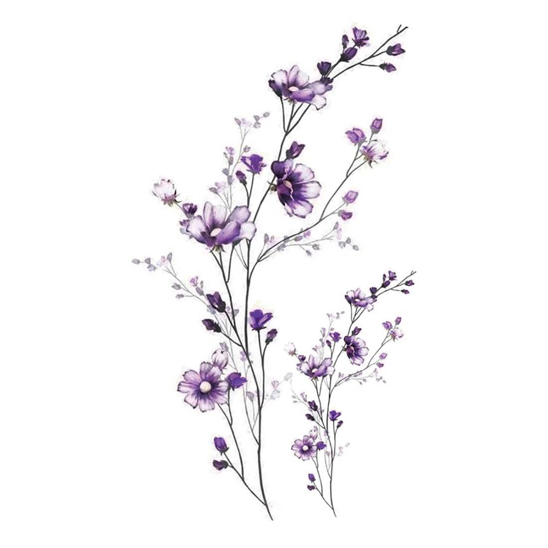 3D Water Transfer Sticker Body Tattoo Sticker Waterproof Temporary Decal Leg Body Art Tattoo Flower Removable Cover Scar
