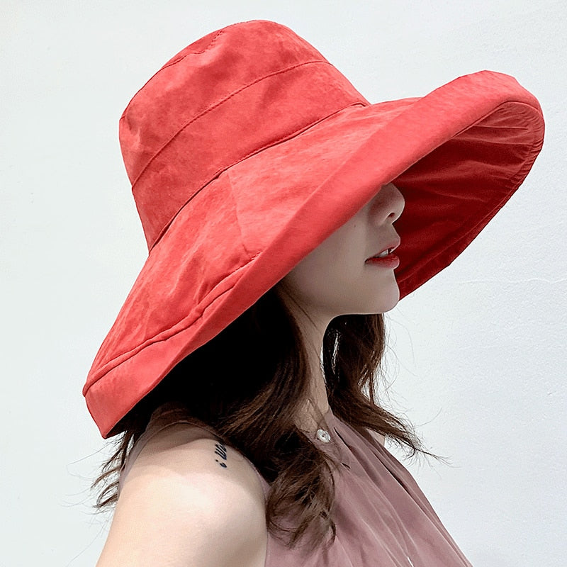 Women's Hat | Bucket Hat Panamanian Women | Four Seasons Fisherman Hat | Big Brim Hat | Double-Sided Fisherman Hat | Sun Visor Sunhat