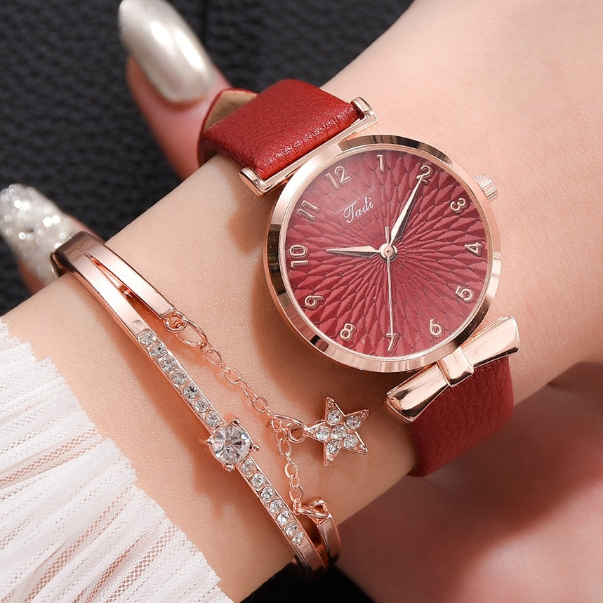Luxury Women Bracelet Quartz Watches For Women Ladies Sports Dress Pink Dial Wrist Watch Clock Relogio Feminino