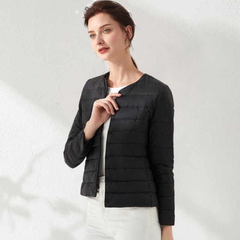 Woman's Ultra-Light Down Jacket Portable Parka, Matte Fabric, Casual Duck Down Coat