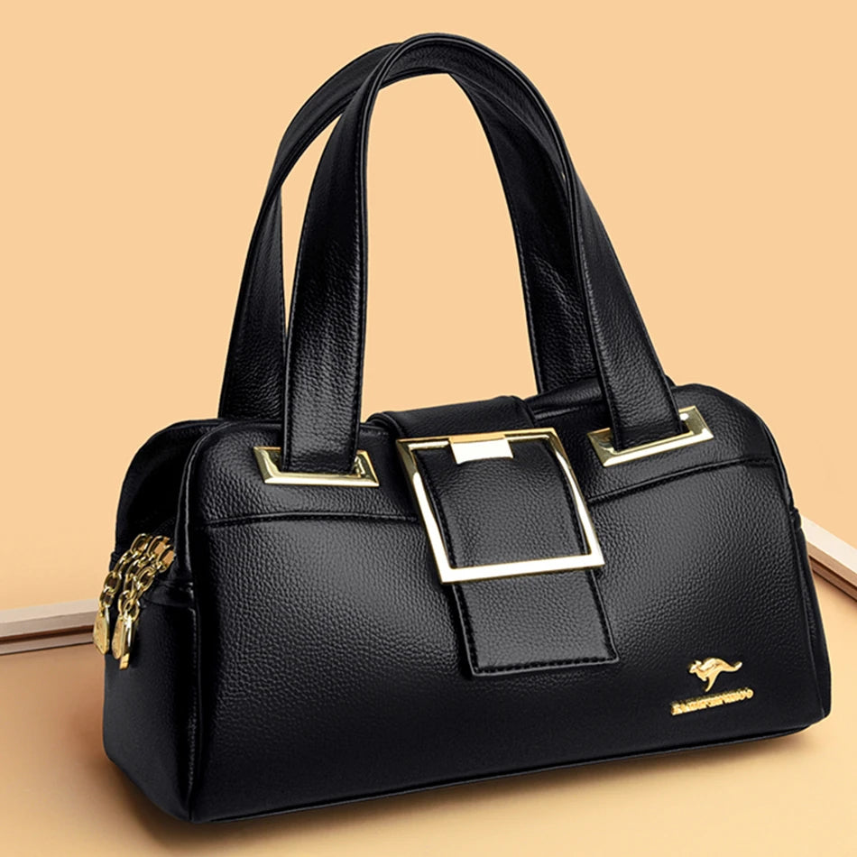 Multi Layered Women's Premium Leather Handbags Luxury Designer Bags