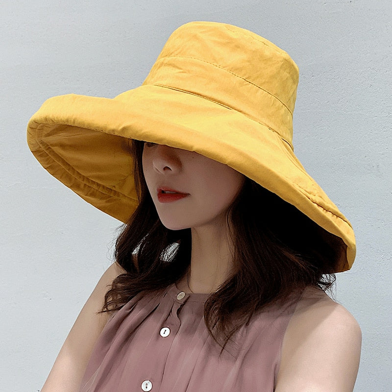 Women's Hat | Bucket Hat Panamanian Women | Four Seasons Fisherman Hat | Big Brim Hat | Double-Sided Fisherman Hat | Sun Visor Sunhat
