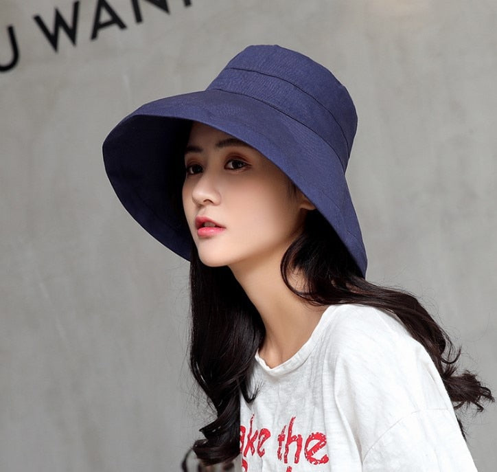 Women's Hat | Bucket Hat Panamanian Women | Four Seasons Fisherman Hat | Big Brim Hat | Double-Sided Fisherman Hat | Sun Visor Sunhat