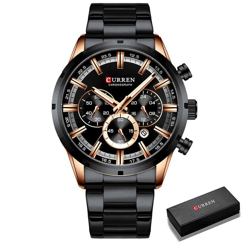 Men Watch Top Luxury Brand Sports Quartz | Waterproof Chronograph Wristwatch | Relogio Masculino