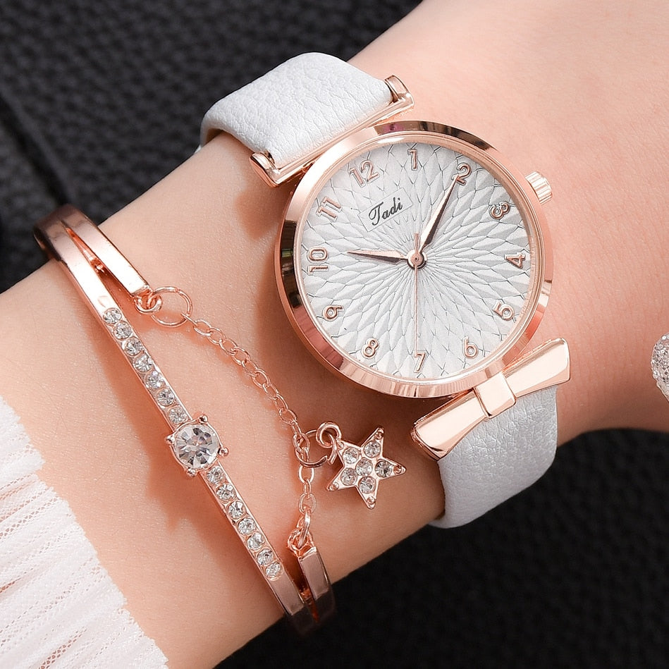 Luxury Women Bracelet Quartz Watches For Women Ladies Sports Dress Pink Dial Wrist Watch Clock Relogio Feminino