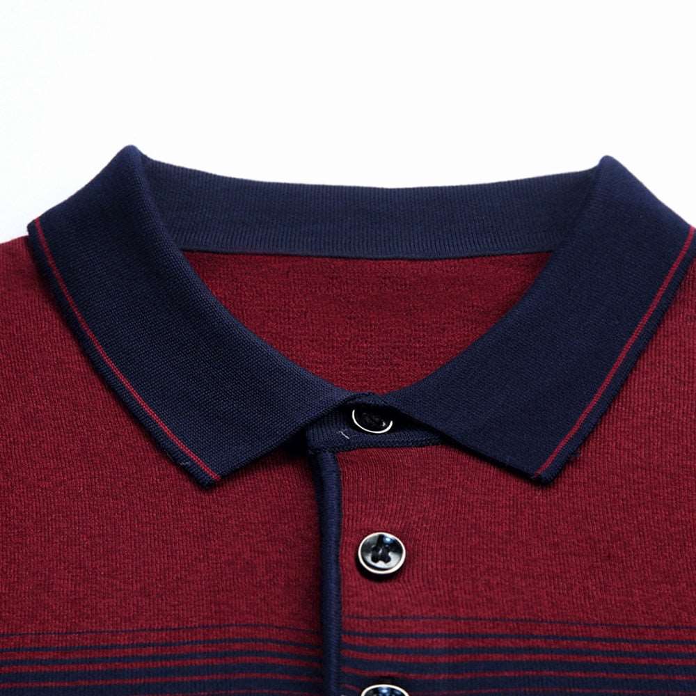 2022 Brand Short Sleeve Polo Tee Shirt Men Casual Summer Striped