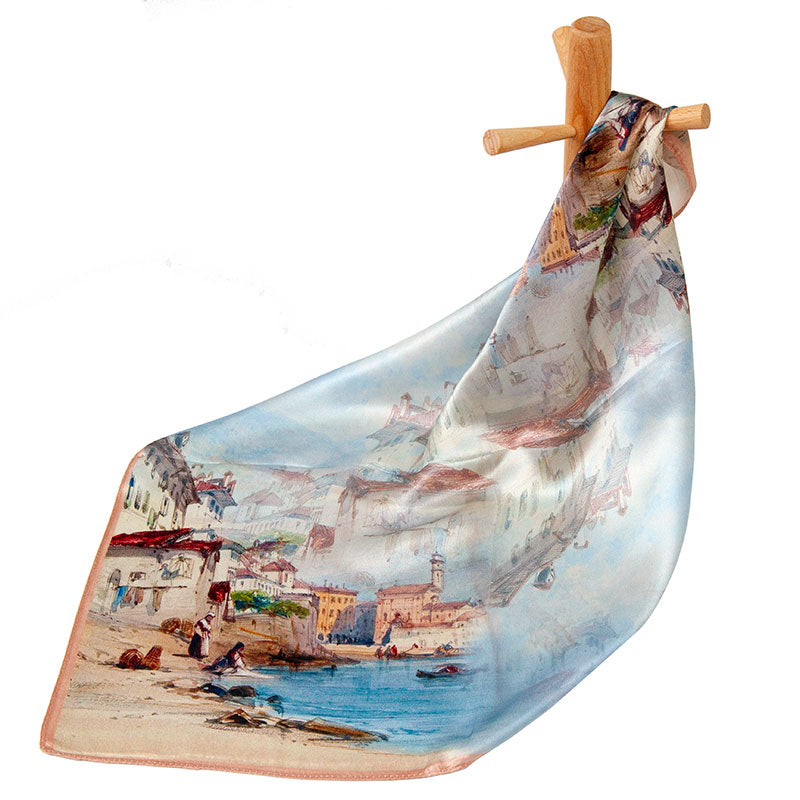 Pure Silk Scarf Women Bandana Female Hair Scarf Luxury Handkerchief Women's Natural Silk Square Headband Neck Scarf Old Street