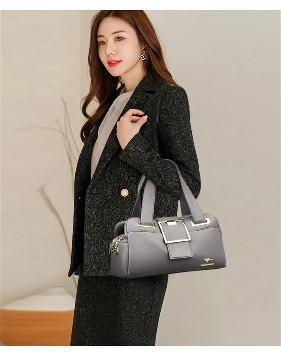 Multi Layered Women's Premium Leather Handbags Luxury Designer Bags