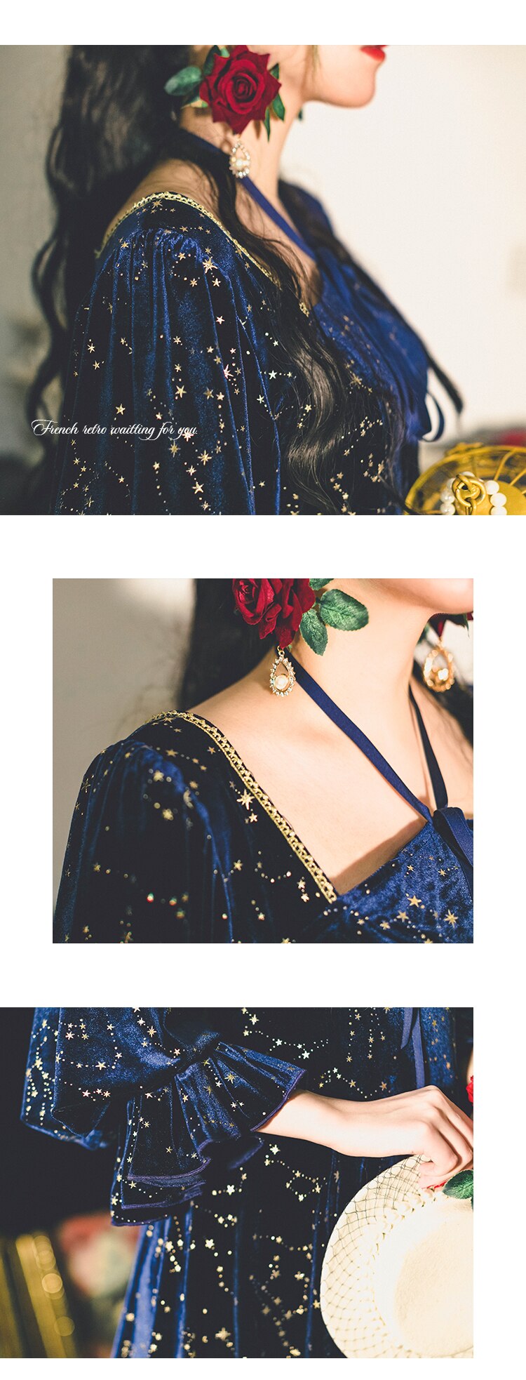 Vintage Party Dress Women Evening French Elegant Retro Dress Female Casual Long Sleeve Flroal Midi Dress Korean 2023 Autumn Chic