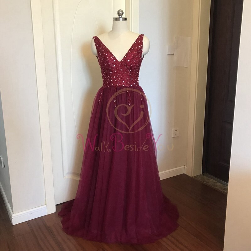 Beading Prom cocktail Dresses 2023 Plus Size Pink High Split Tulle Sweep Train Sleeveless Evening Gown A-line Lace Up Backless Vestido De