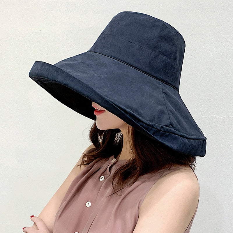 Women's Hat | Bucket Hat Panamanian Women | Four Seasons Fisherman Hat | Big Brim Hat | Double-Sided Fisherman Hat | Sun Visor Sunhat