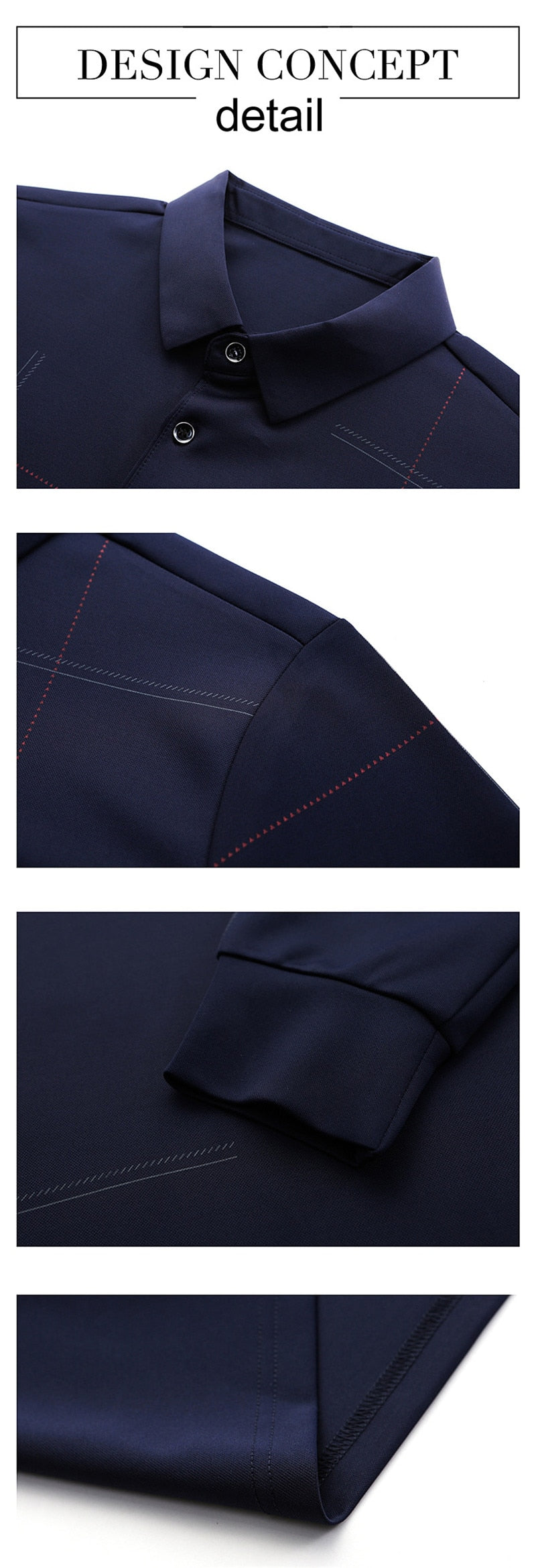 New 2023 Men Polo Shirt Business Autumn Tshirt Long Sleeve Casual Male Polo Shirt
