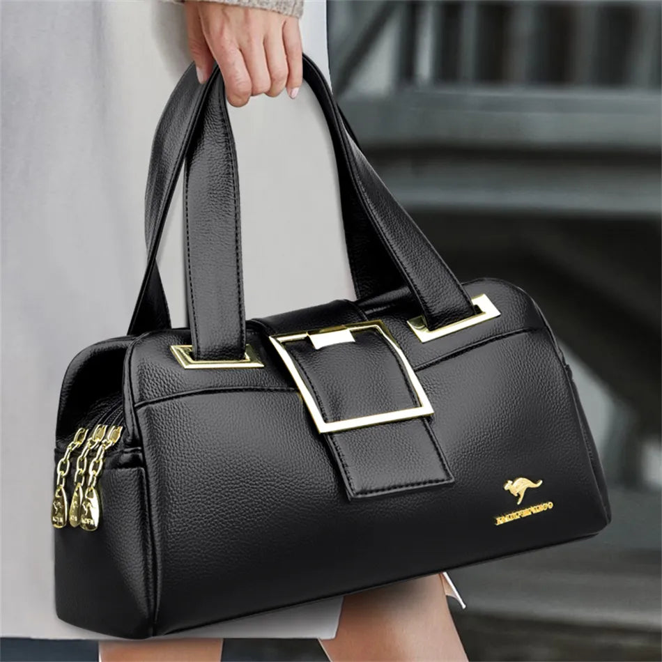 Multi Layered Women's Premium Leather Handbags Luxury Designer Bags