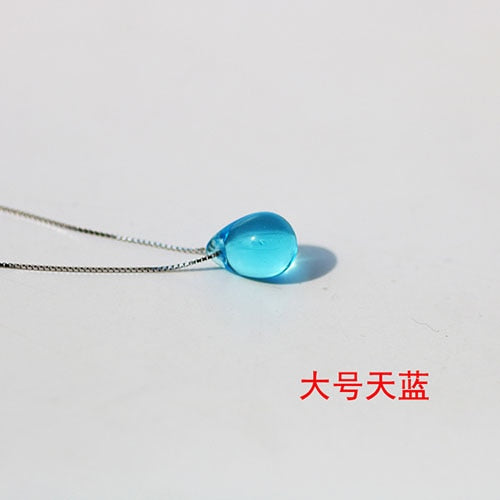 Transparent Chain Ocean Sea Invisible Transparent Fishing Line Short Chain Beach Pendants Transparent Necklace