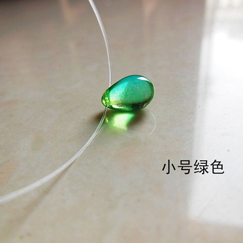 Transparent Chain Ocean Sea Invisible Transparent Fishing Line Short Chain Beach Pendants Transparent Necklace