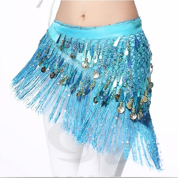 Oriental Coins Belt Women Belly Dance Costumes Accessories Sequin Tassel Hip Scarf Belly Dance Belt Hip Scarf Bellydance