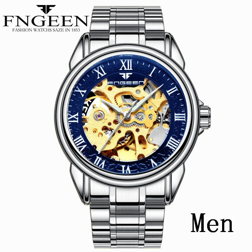 Men's Luxury Automatic Mechanical Watch | Tourbillon Clock | Gold Fashion Skeleton | Top Brand Wristwatch