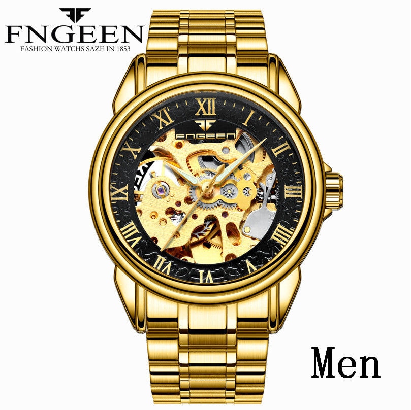 Men's Luxury Automatic Mechanical Watch | Tourbillon Clock | Gold Fashion Skeleton | Top Brand Wristwatch