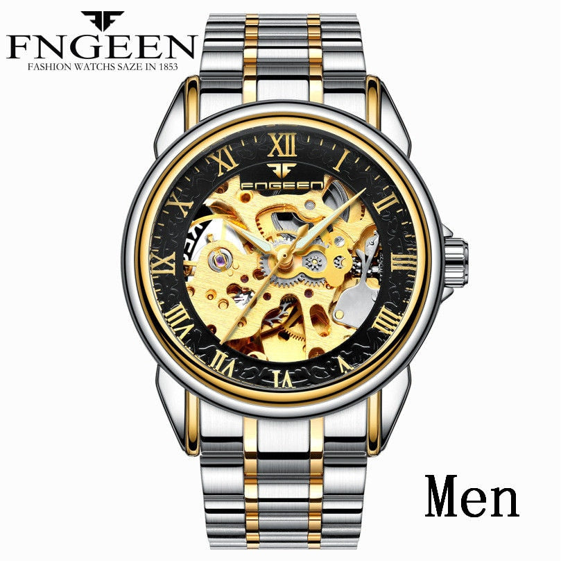 Men's Luxury Automatic Mechanical Watch | Tourbillon Clock | Gold Fashion Skeleton | Top Brand Wristwatch
