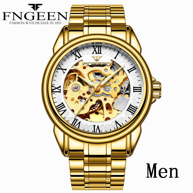 Men's Luxury Automatic Mechanical Watch | Tourbillon Clock | Gold Fashion Skeleton | Top Brand Wristwatch