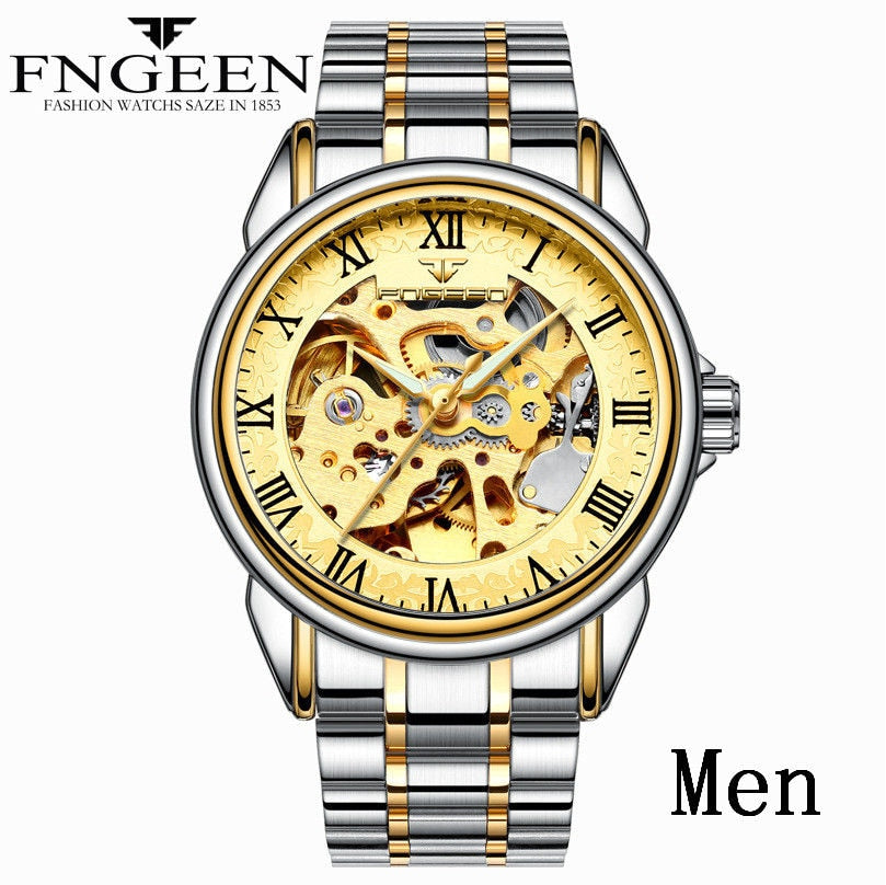 Men's Luxury Automatic Mechanical Watch | Tourbillon Clock | Gold Fashion Skeleton | Top Brand Wristwatch