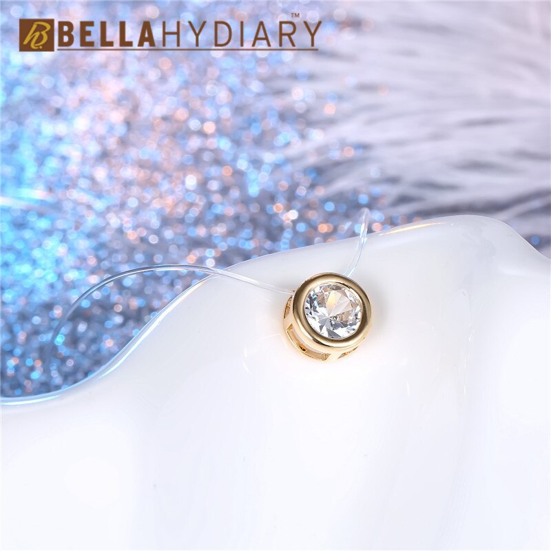 Transparent Chain Chocker Invisible Chain Fishing Line Transparent Necklace Crystal Rhinestone Choker Necklace Pendant On Line Neck