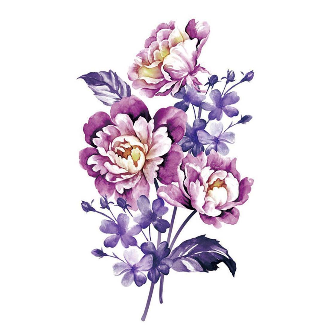 3D Water Transfer Sticker Body Tattoo Sticker Waterproof Temporary Decal Leg Body Art Tattoo Flower Removable Cover Scar