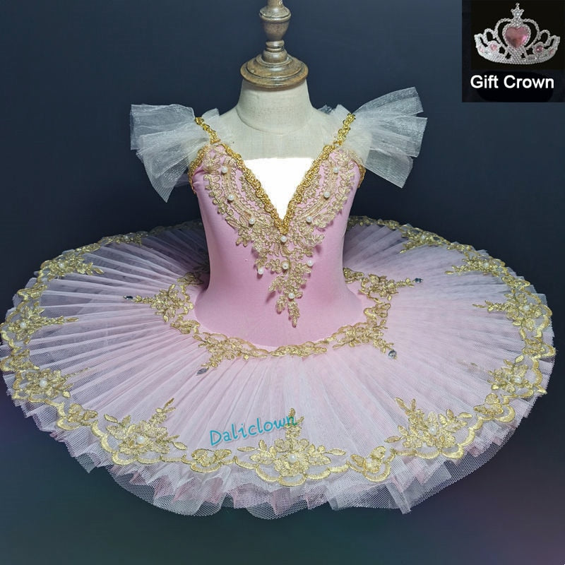 Professional Ballet Tutu Girls Blue Pink Platter Pancake Tutu Ballerina Party Dress Adult Women Child Kids Ballet Dance Costume