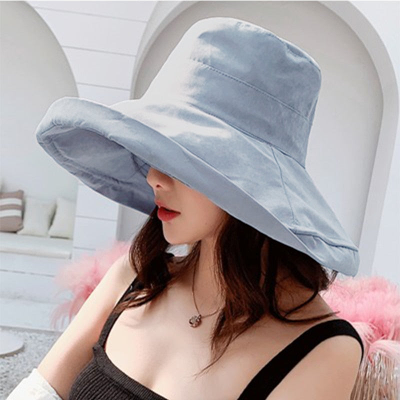 Women's Hat | Bucket Hat Panamanian Women | Four Seasons Fisherman Hat | Big Brim Hat | Double-Sided Fisherman Hat | Sun Visor Sunhat