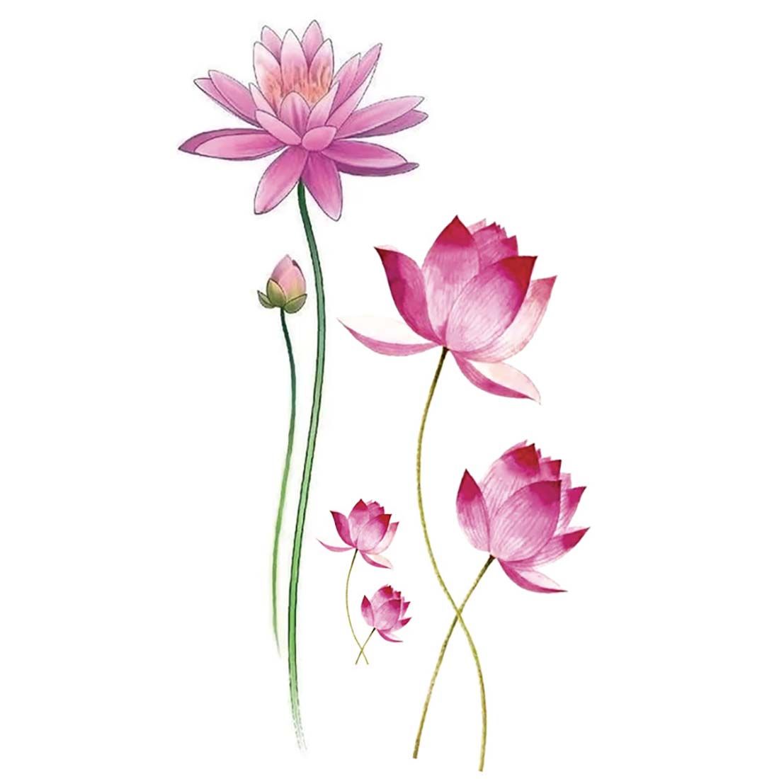3D Water Transfer Sticker Body Tattoo Sticker Waterproof Temporary Decal Leg Body Art Tattoo Flower Removable Cover Scar
