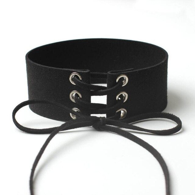 New Black Velvet Choker Necklace Gold Chain Bar Chokers Necklace