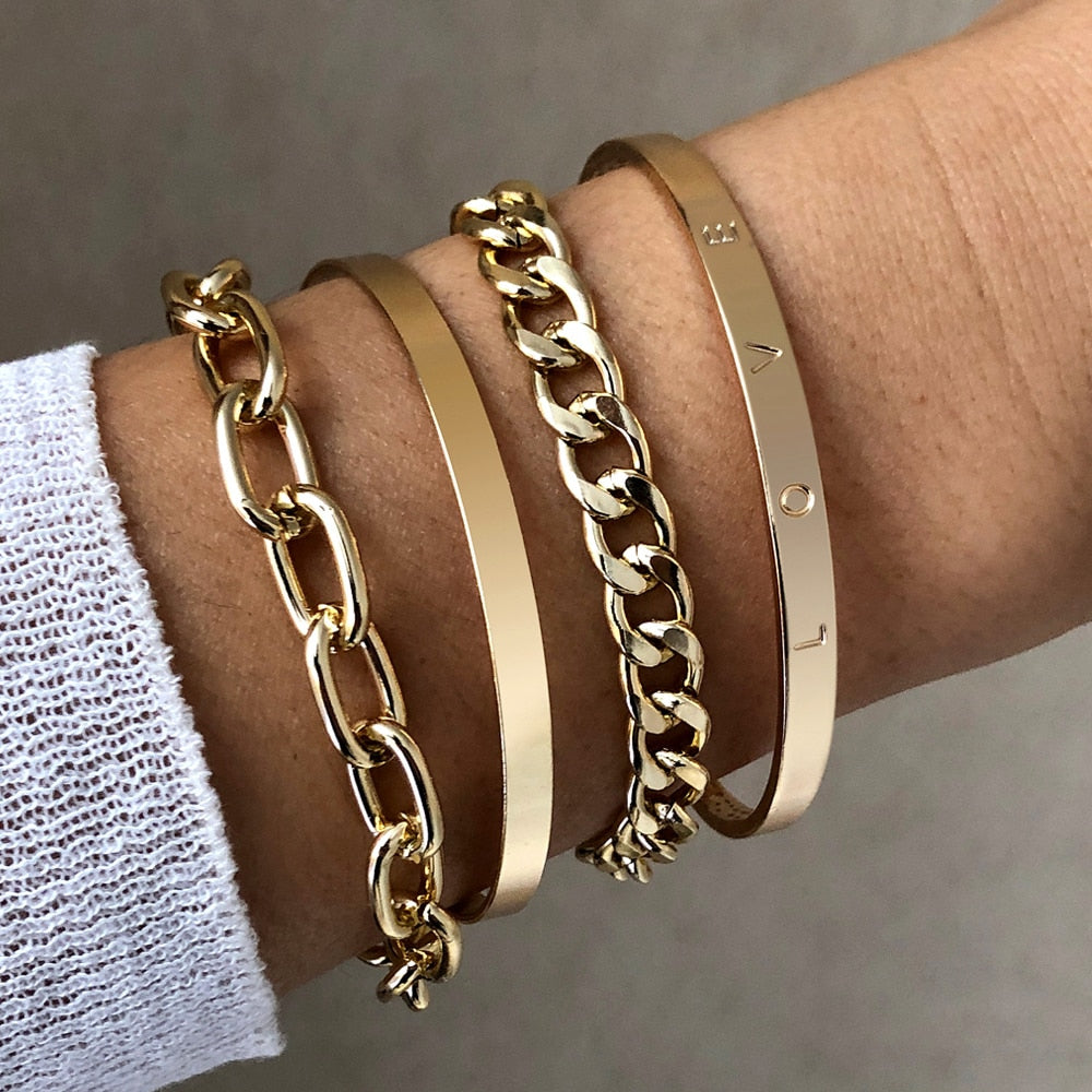 Adjustable Bracelet Bangle for Women Metal
