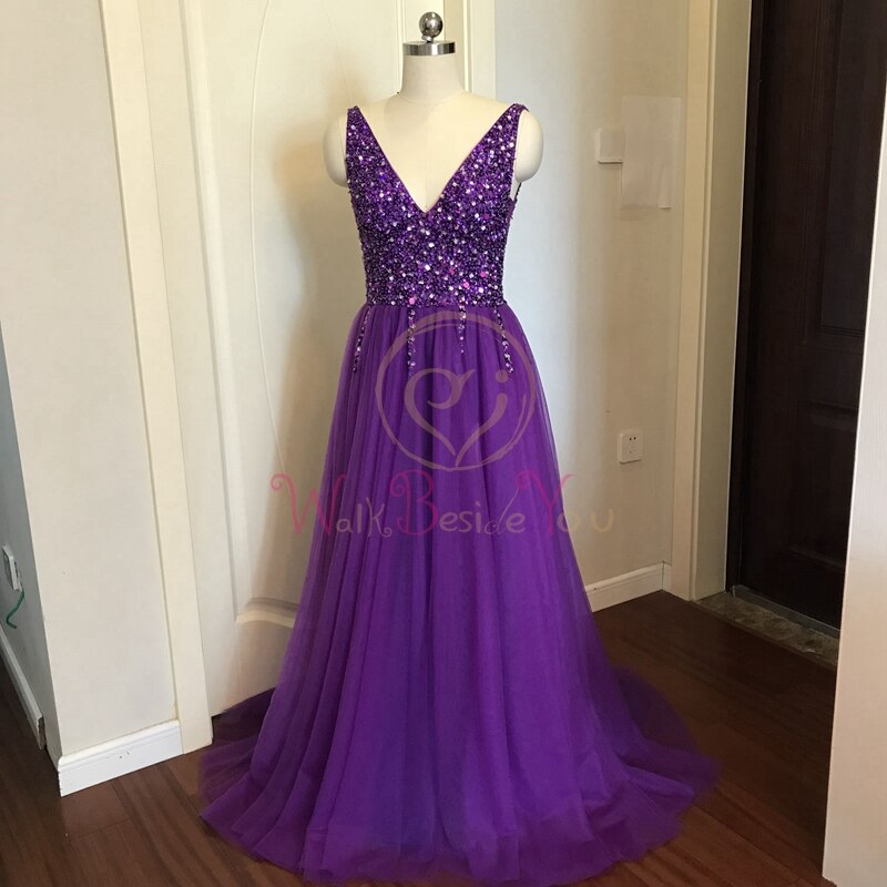 Beading Prom cocktail Dresses 2023 Plus Size Pink High Split Tulle Sweep Train Sleeveless Evening Gown A-line Lace Up Backless Vestido De