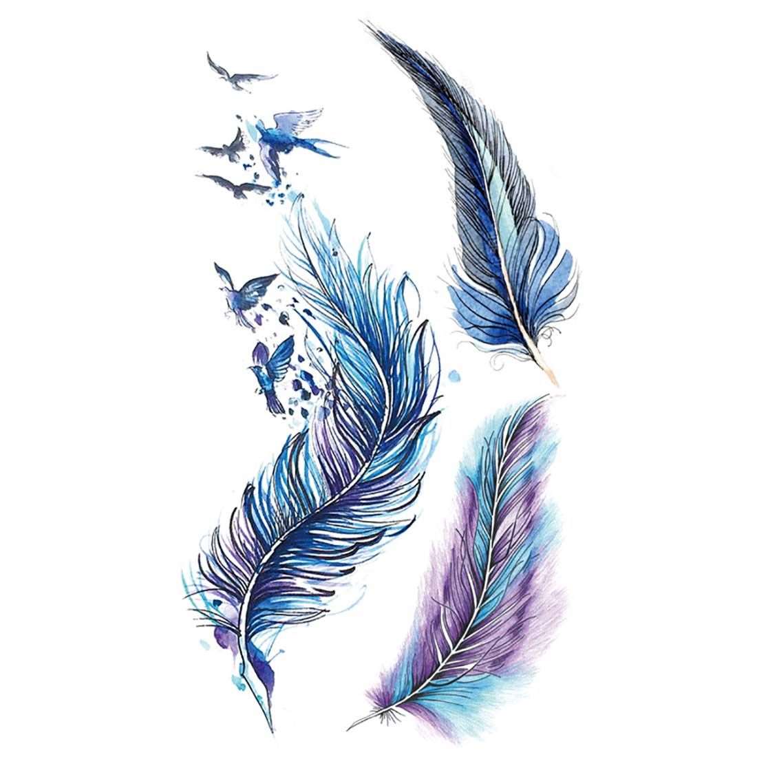 1Sheet 3D Water Transfer Sticker Body Tattoo Sticker Waterproof Temporary Decal Leg Body Art Tattoo Flower Removable Cover Scar
