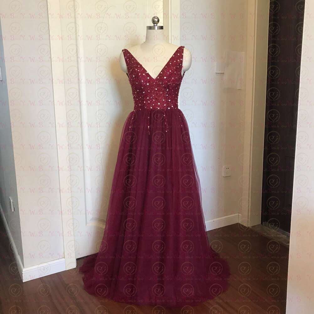 Beading Prom cocktail Dresses 2023 Plus Size Pink High Split Tulle Sweep Train Sleeveless Evening Gown A-line Lace Up Backless Vestido De