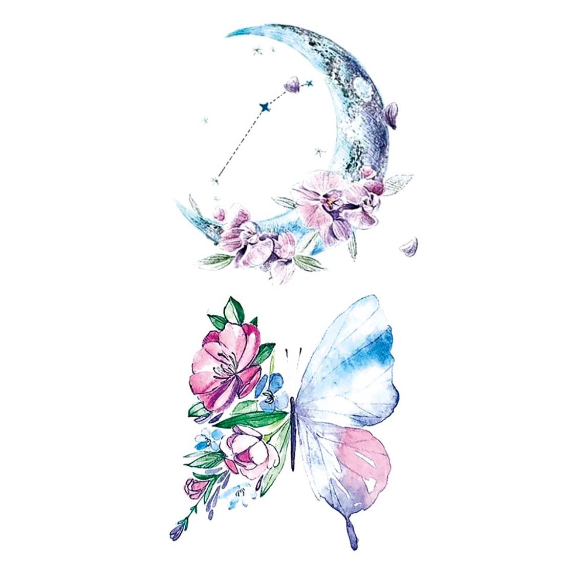 3D Water Transfer Sticker Body Tattoo Sticker Waterproof Temporary Decal Leg Body Art Tattoo Flower Removable Cover Scar