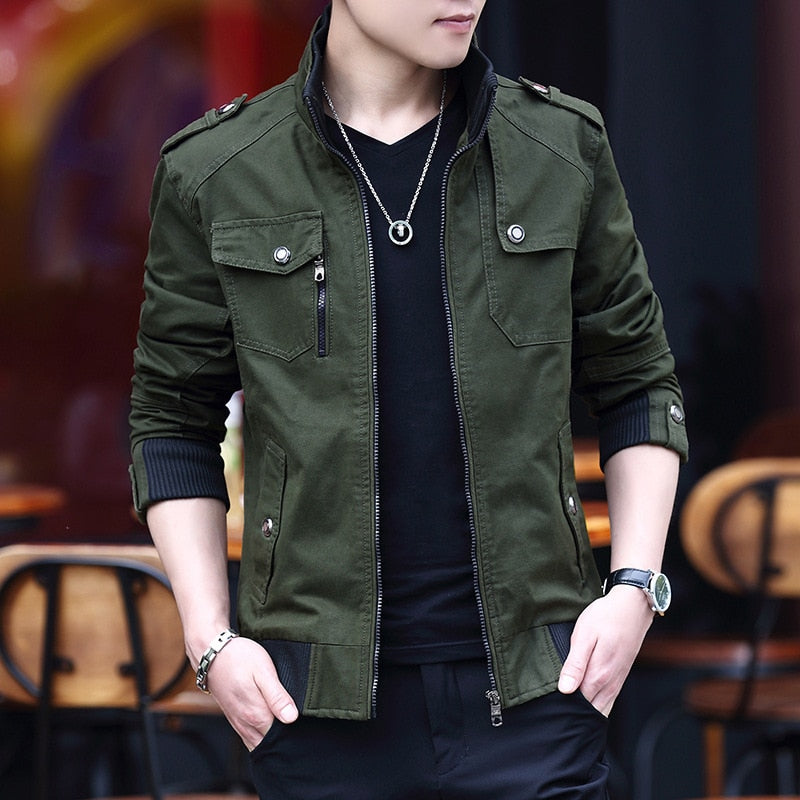 Mens Jacket Fashion Army Military Jacket Man Coats