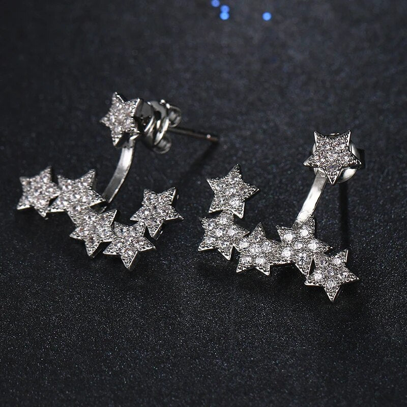 Luxury Trendy Marquise Flower Full Mirco Paved Crystal Zircon Naija Wedding Drop Earring