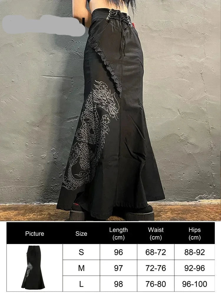 Gothic Mini Skirts Black High Waist Women Skirt 2023 New Y2k Style Harajuku Punk Goth Dark Grunge Streetwear Female Clothes
