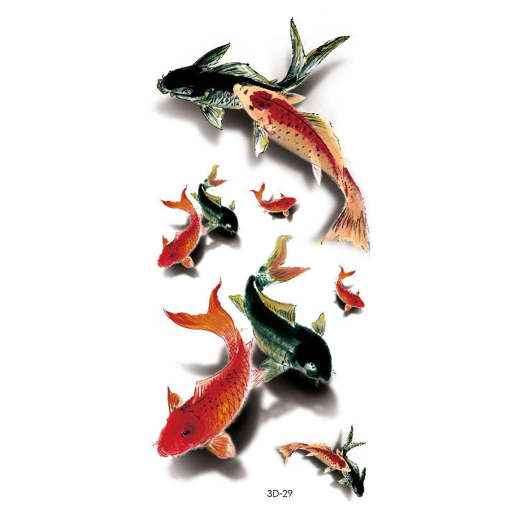 Waterproof Temporary Tattoo Sticker Butterfly Flower Rose 3D Scorpion Halloween Spider Body Art Arm Fake Tattoo Women