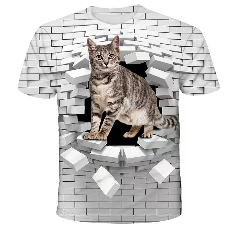 Men's 3D Stereoscopic Printing T-Shirt - Fashionable, Loose-Fit, and Comfortable Streetwear Hip Hop Summer Trend with 3D t shirt