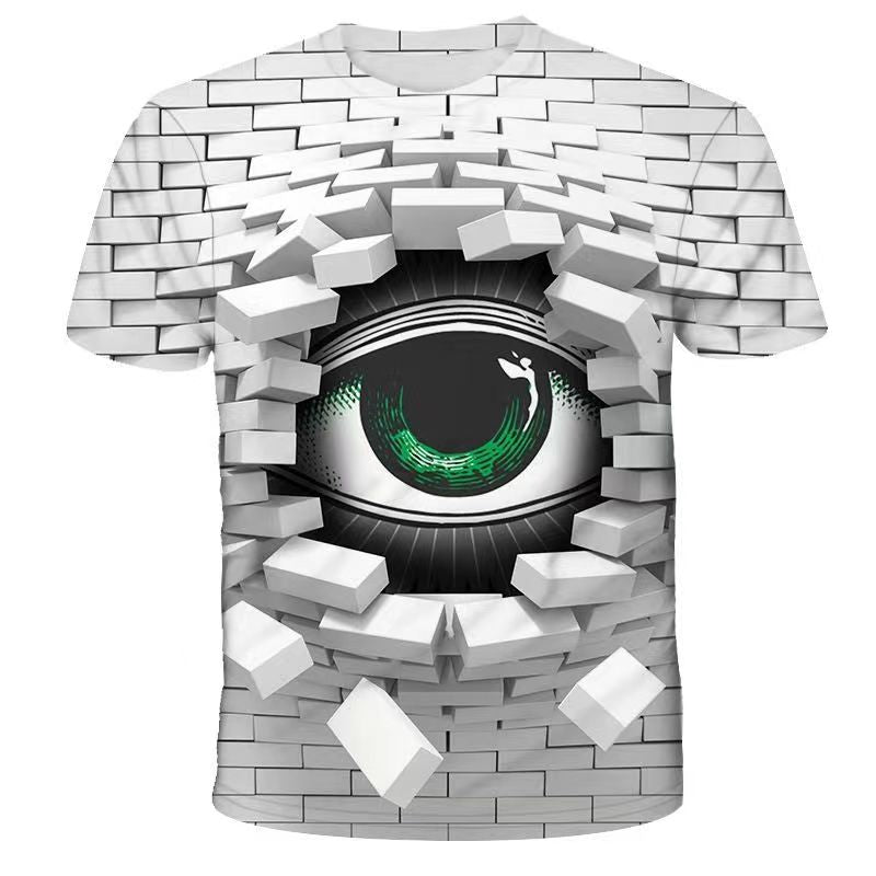 Men's 3D Stereoscopic Printing T-Shirt - Fashionable, Loose-Fit, and Comfortable Streetwear Hip Hop Summer Trend with 3D t shirt